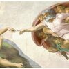 ミケランジェロ　「システィーナ礼拝堂天井画」　神はこの爺さん？