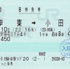 本日の使用切符：JR東日本 えきねっと発券 新宿駅発行 伊東按針祭花火大会4号 伊東➡︎小田原 B特急券