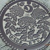 吉野川市鴨島町のマンホールの蓋　1（親子蓋もあり）