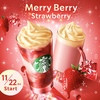 スターバックスから「メリーベリー ストロベリー フラペチーノ」が新登場！クリスマス、ホリデー気分を盛り上げる新商品