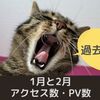 【1・2月のアクセス数報告】ブログ運営5・6ヵ月目は過去最低