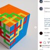 ルービックキューブで模様を作りました！　Rubik's Cube art design