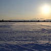 雪原と太陽の光景 with NIKKOR-N・C Auto 24mm F2.8 