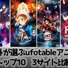 【まとめ】海外が選ぶufotableのアニメランキングトップ１０！3つの記事を比較