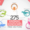 鳥・恐竜・虫・動物・魚のシルエットアイコンセット「275 amazing free animal vectors」