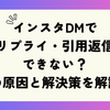 インスタDMでリプライ・引用返信できない？その原因と解決策を解説！