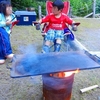 羅臼滞在２日目。今宵はジンギスカンを鉄板焼きで！あ～うまかったなあ。