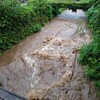 「お知らせ」看板、書けず（雨で）