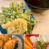築武士（麹町）春菊天×2＋キス天【天ぬき】＋唐揚＋お刺身