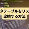 【C#】データテーブルをリストに変換する方法