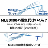 MLED800の電気代はいくら？Mini LEDは本当に高いのかを数値で検証【2026年版】