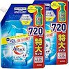 【まとめ買い】アタック泡スプレー除菌プラス 詰替え720ml×2個 (衣料用洗浄スプレー)