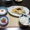 菊菜の超クリーミー白和えと鮭の兜焼き