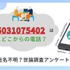 【会社名不明】05031075402の詳細情報。内閣支持率アンケート？自動音声による世論調査に注意
