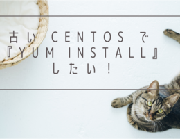 古い CentOS で『yum install』したい！