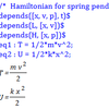 運動方程式とハミルトニアン その1