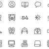 iOSのスマホサイト＆アプリにピッタリの無料ラインアイコンセット「100 Free iOS 8 Icons」