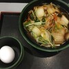 肉野菜そば490円に、クーポン券を使って生玉子を追加する。 (@ ゆで太郎 in 豊島区, 東京都) 