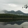 雨の知床連山