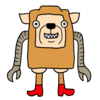 かわいい犬のロボット のイラスト