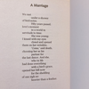 R. S. Thomas: A Marriage (私訳) 