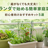 庭がなくても大丈夫！ベランダで始める簡単家庭菜園｜初心者向けおすすめキット5選