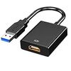 USB HDMI 変換 アダプタ USB HDMI ケーブル USB HDMI 変換コネクタ 1080P対応 高画質 音声出力 USB3.0 HDMI 変換 アダプタ 安定出力 コンパクト MAC/Windows XP/7/8/8.1/10 対応 (BLACK)