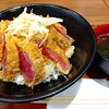 秋マスク／牛カツ丼