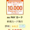 【5,100ポイント還元】au PAYカード作成で資産形成を加速させるべし！