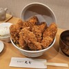 【とんかつ丸七 本店@門前仲町】「とじないかつ丼」で有名なかつ丼店の本店限定メニュー「焼き牡蠣丼」