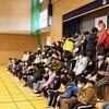 ６年生を送る会①　１年生のメッセージ＆ダンス