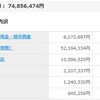 資産公開2021年8月第2週目 74,856,474円