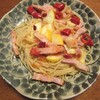  ベーコンのトマトパスタ