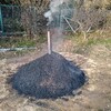 籾殻くん炭作り