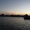 メナム夕景をターマハラート1階から眺めた