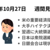 日本は衆議院選織り込み→日銀会合、米国は大手ハイテク決算＆経済指標統計が連日続く　翌週には米大統領選　10月5週～11月1週の週間見通し