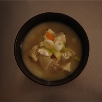鶏団子のお味噌汁
