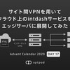 サイト間VPNを用いてクラウド上のintdashサービスをエッジサーバに展開してみた