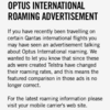 Optus International Roaming Activation Number