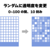 【Illustratorスクリプト】ランダムに透明度を変更するスクリプト。