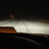 雪の国道54号　夜の峠越え