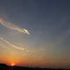 利根川の夕日