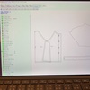 ラグランスリーブのジャケット製図中②