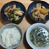 ご飯・ガーリックチキンソテー・大根と鶏の煮物・中華スープ