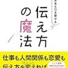 「人もお金も引き寄せる 伝え方の魔法」読みました。(2017年5冊目) "The magic of how to attract and attract people and money" was read. (5th year of 2017)