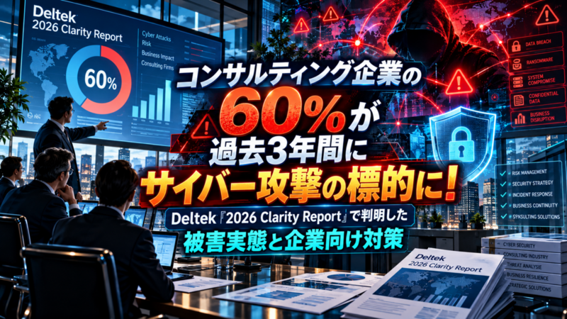 コンサルティング企業の60％が過去3年間にサイバー攻撃の標的に！Deltek「2026 Clarity Report」で判明した被害実態と企業向け対策