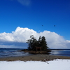 「恋路海岸」雪景色