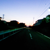 浜ちゃんの散歩道(５２０)　　夕暮れの天空は素晴らしい眺めであった。夕陽の光線をまぶしく感じた。　