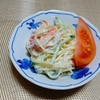 我が家の食卓ものがたり　カニカマ入りのスパサラの小鉢　
