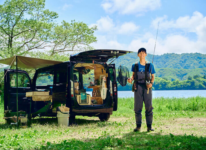 釣り☓ソロキャンプ！N-VANを車中泊仕様のDIYでエンジョイ【車中泊×アクティビティ連載Vol.05】